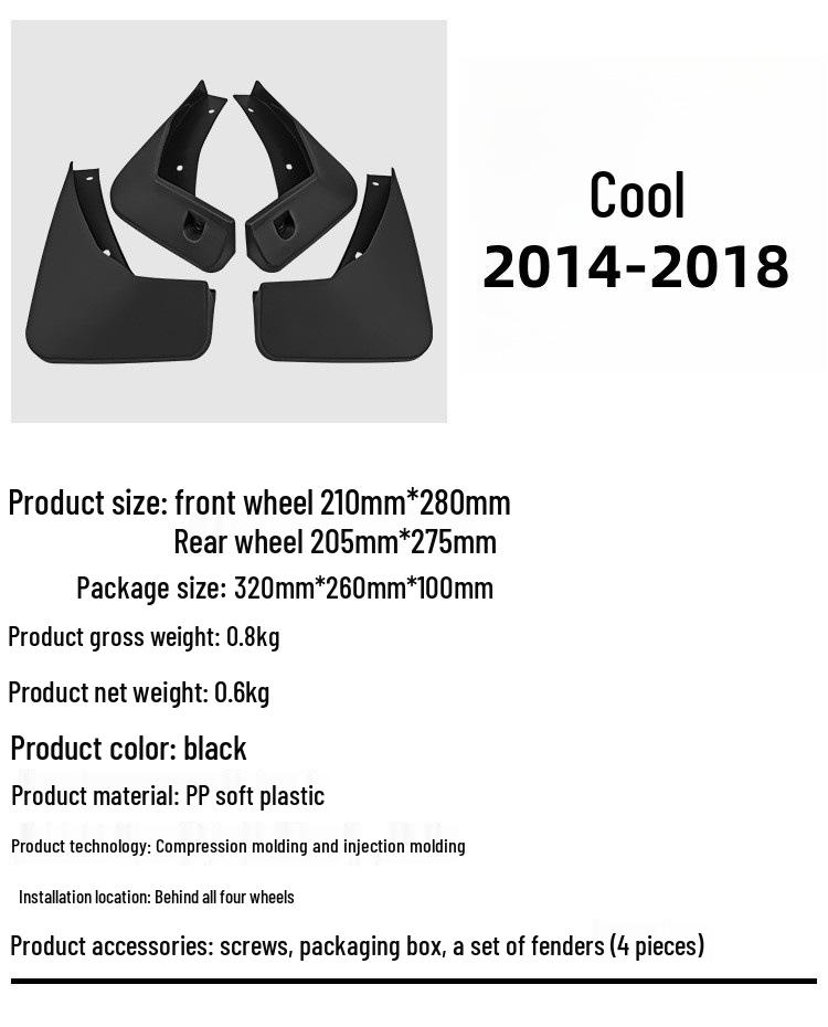 Schmutzfänger für 2014-2018 Chevrolet Trax