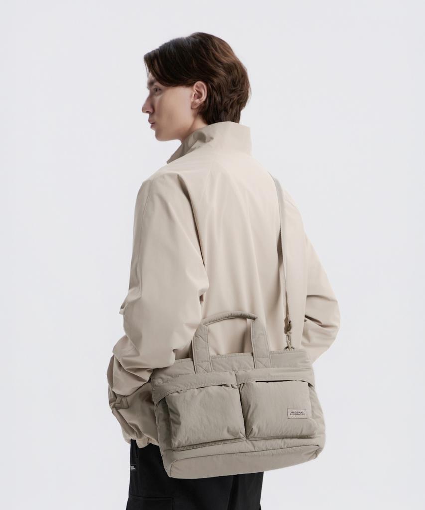 Nationalgeographic N253Ato510 Lightweight Wide Tote Bag Beige