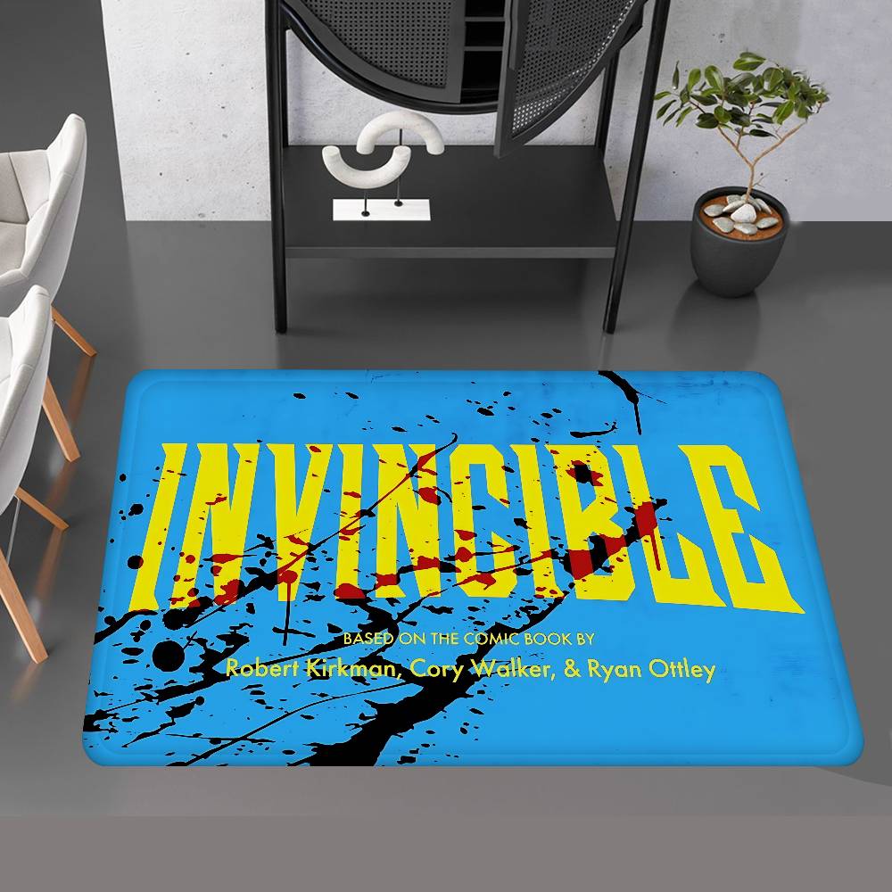 

Superhero TV I-Invincible Floor Mat Rectangle Anti-slip Home Soft Badmat Front Door Indoor Outdoor Mat Hotel Decor Mat 40x60cm
