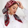 90*90cm Satin Square Scarf Women Hijab Paisley Cashew Print Silk Scarf Neckerchief Shawl Wraps Headband Hair Accessories Bandana