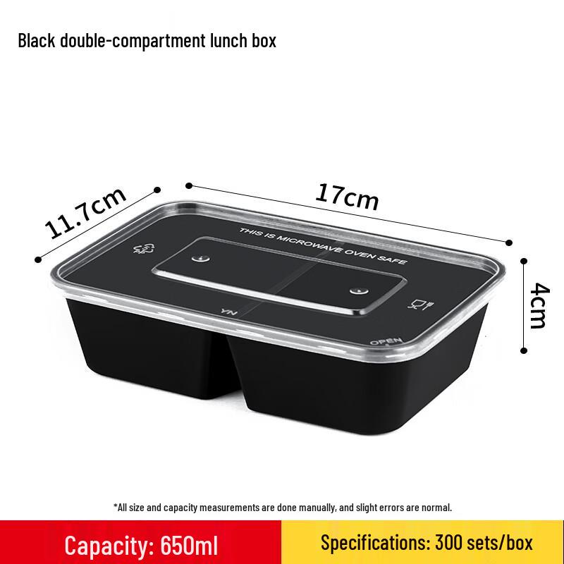 Disposable Double Compartment Takeout Box