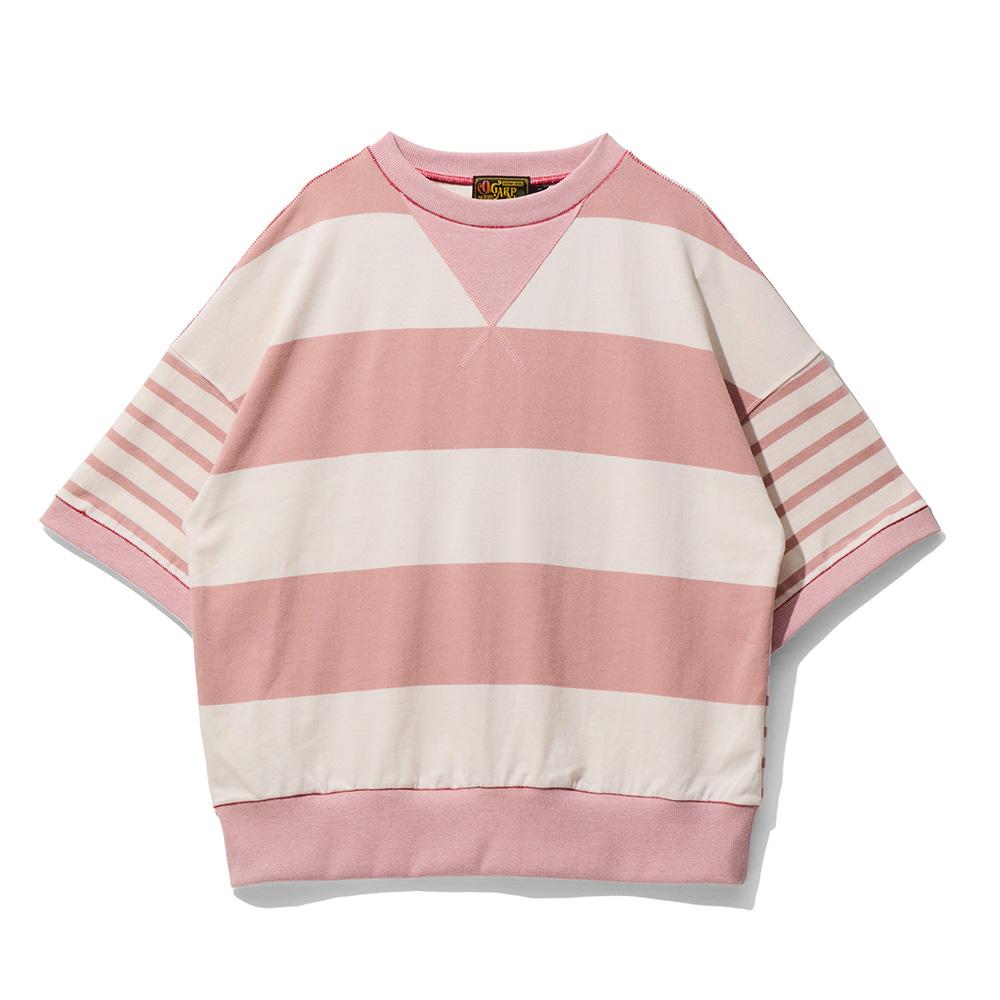 Ogaf Half Strain Marine Stripe Sweat Tee Pink Pink/1 (Woman)