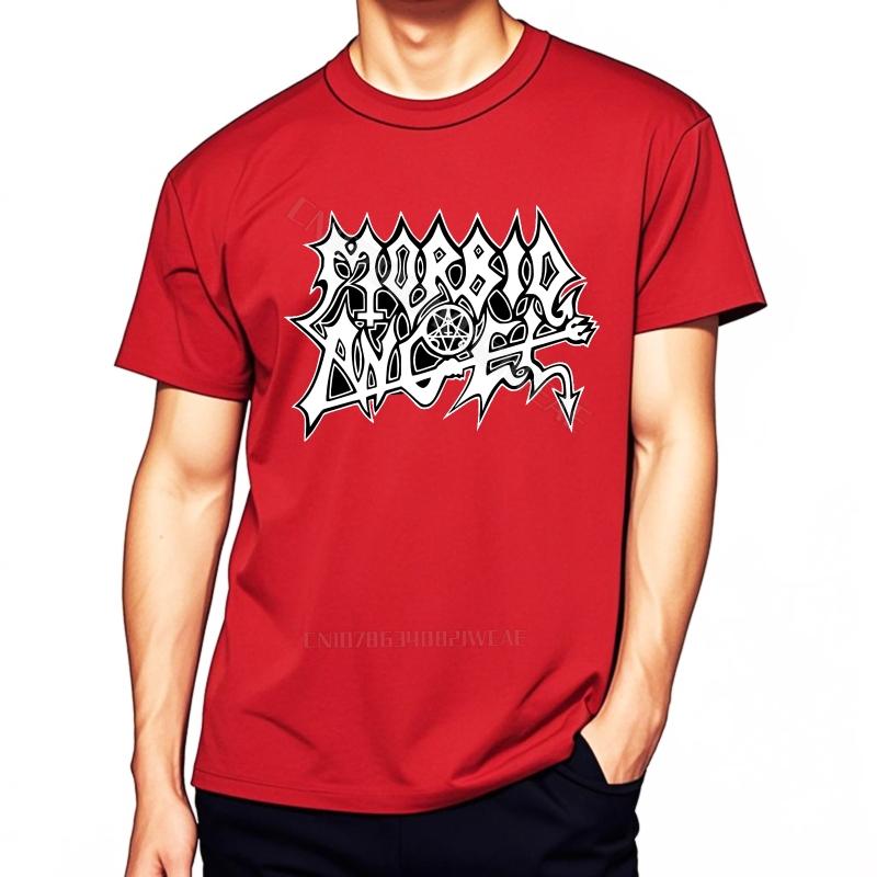 Rock Tshirt Cotton Essential Teeshirts Daily Wear Relaxed Fit Tshirt Murder Angel Logo On Black Fashionable Streetwear Cheap