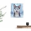 5D DIY Diamond Cross Stitch Square / Round Inlaid Husky Cartoon Embroidery Animal Needle Thread Water Diamond Painting