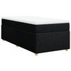 Maison Exclusive - Sommier à lattes de lit avec matelas Noir 90x200 cm Tissu