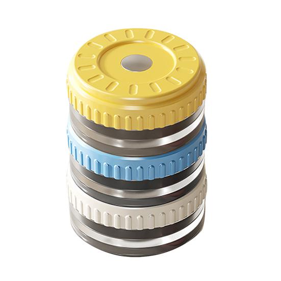 3Pcs Magnetic Pill Boxes Stackable Travel Pill Case Mini Medication Organizer Portable Pill Container for Supplements Capsules