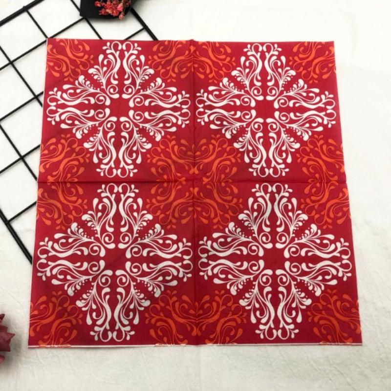 Einweg-Partyservietten, doppellagig, 20 Stück/Packung, frische Waldmuster