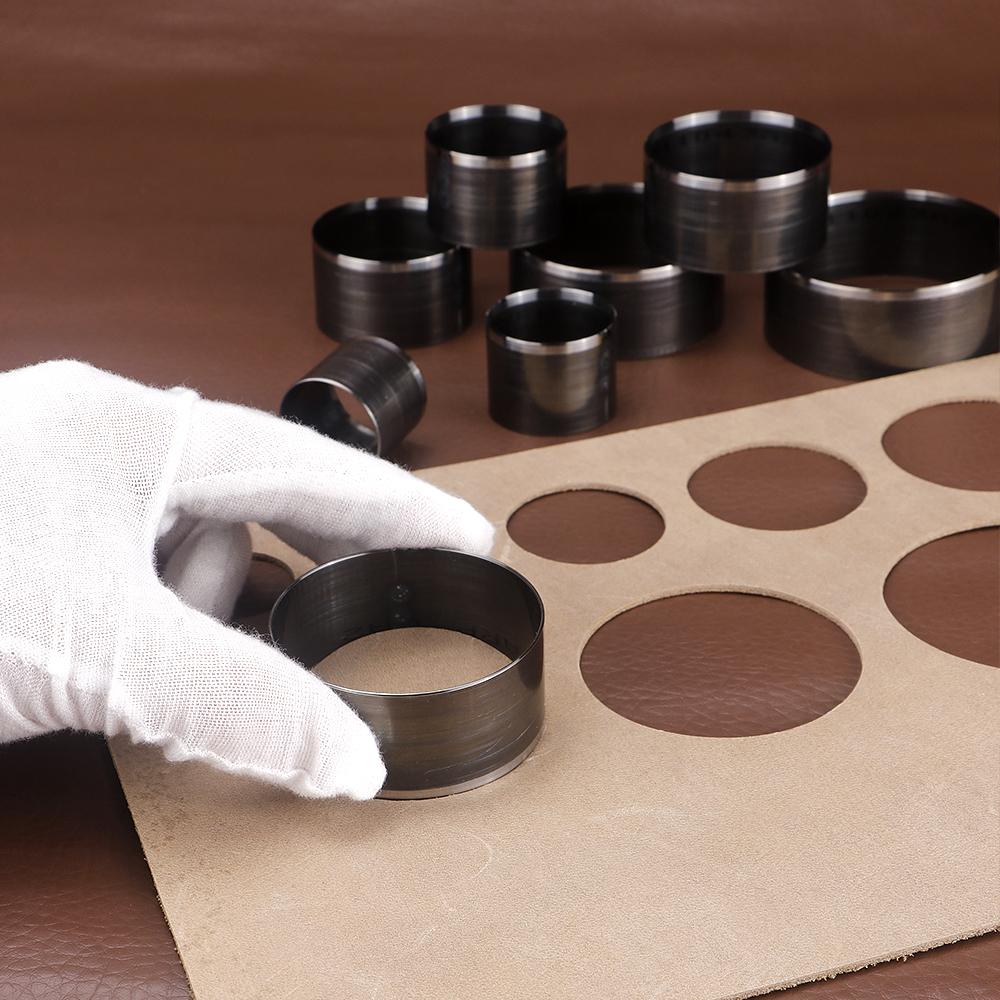 1 Set DIY Leder Rund Hohl Schneidwerkzeug Set Mit Größe 25-60mm, Leder Präge Stempel Form, Kreis Leder Schneideform