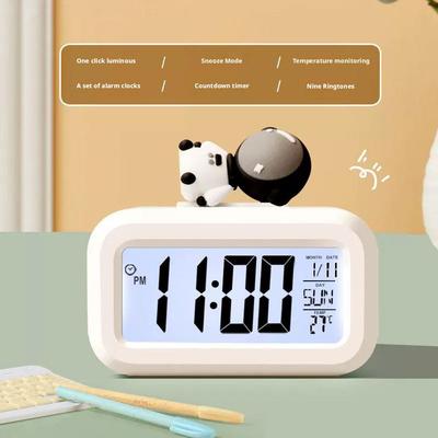 Fashion Desktop Multi-functional Clock  Cute Cartoon LED Screen Desktop Electronic Alarm Data Time Calendar For Bedrooms Heavy