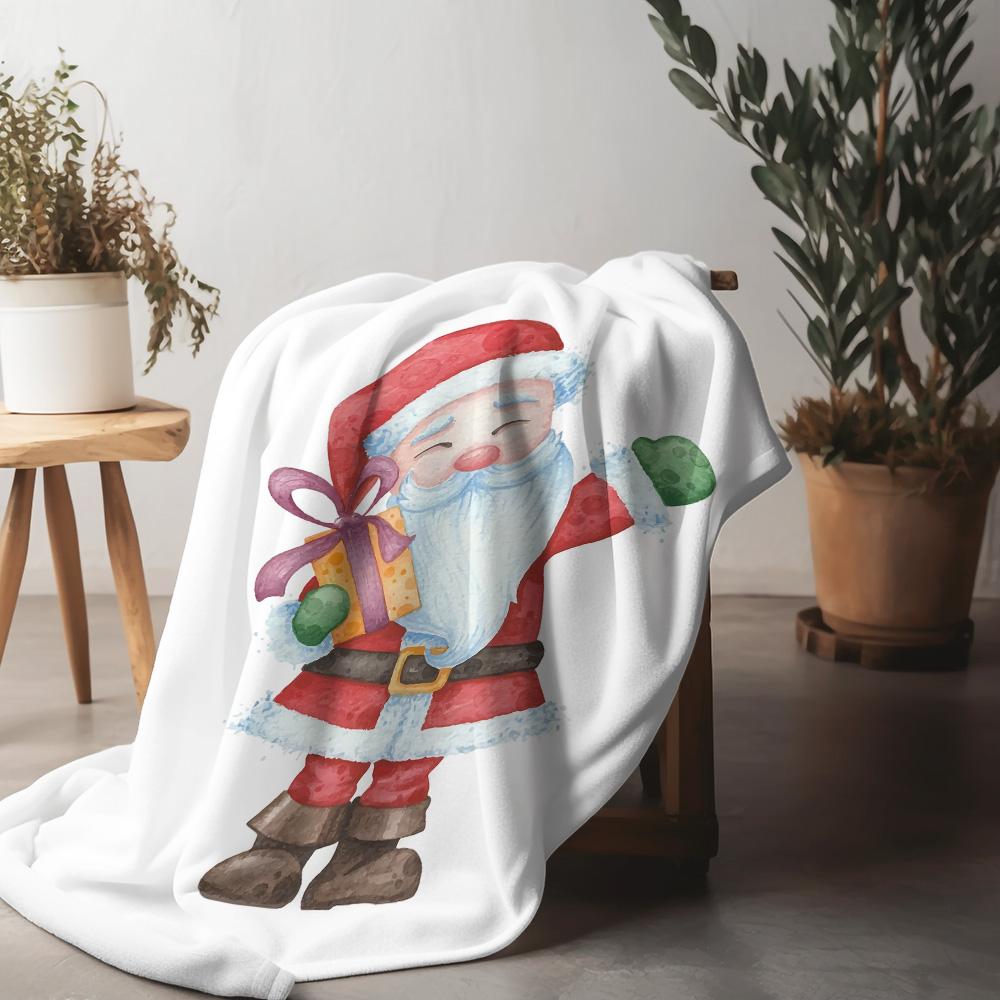 Tuniu Niedliche Weihnachtsmann-Decke für Kinder Jungen Mädchen Winter-Überwurf Weiches Fleece Bett Sofa Dekorative Geschenk Geschenkidee