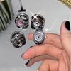 Vintage Punk Quartz Finger Watch Ring for Women Men Couple Rings Digital Watches Elastic Stretchy Finger Band Ring Jewelry Clock