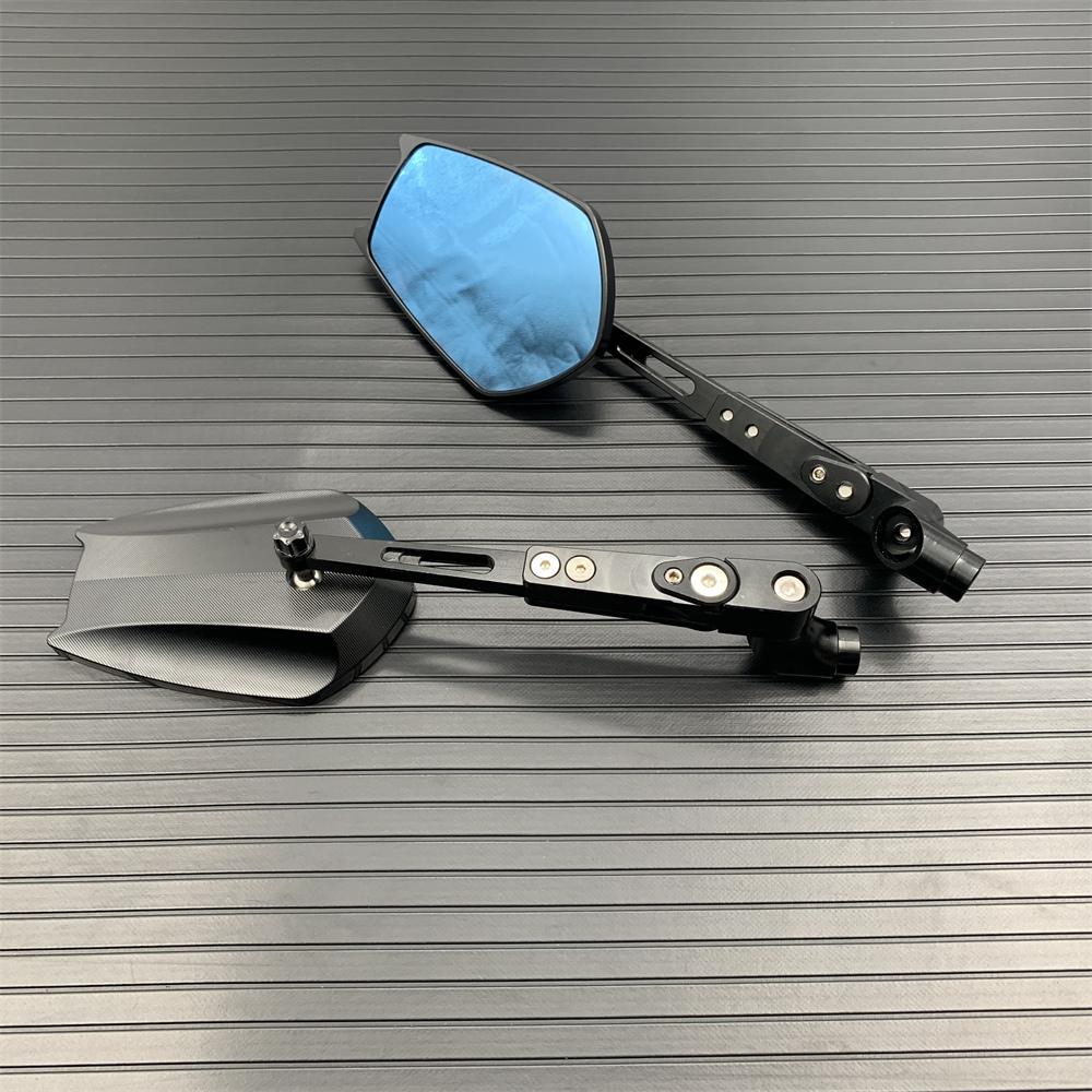 Adjustable ALUMINUM Custom Universal Motorcycle Rearview Side Mirrors 8mm 10mm For KAWASAKI Z750 HONDA R1 R6 FZ6 SUZUKI YAMAHA
