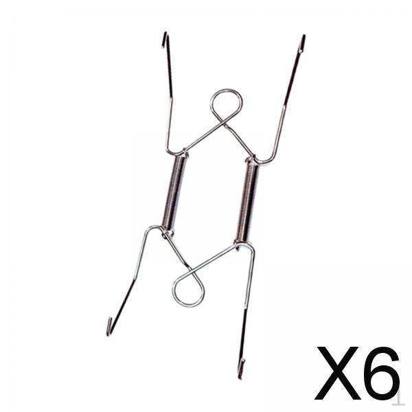 

6x Настенный держатель для тарелок, Подставки для демонстрации блюд, , Невидимый проволочный держатель, Пружинный крючок для тарелок