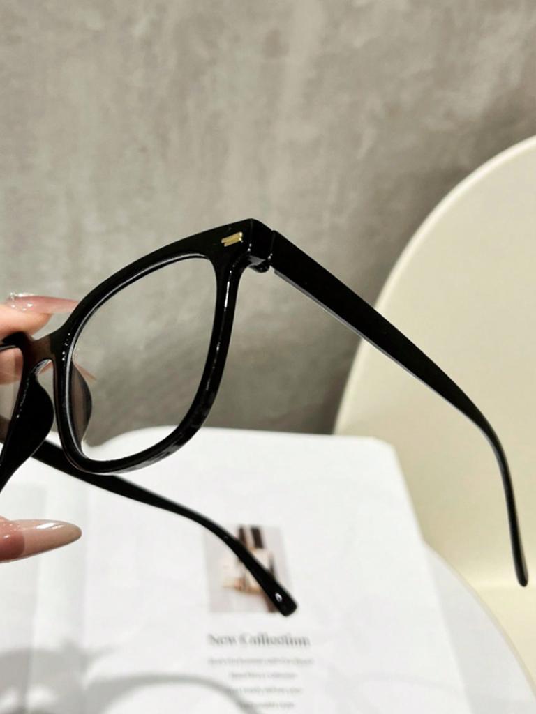1 Stück Einfache Lässige Trendige Rechteckige Brille mit Großem Rahmen und Transparenten Gläsern Modeaccessoires für den Täglichen Gebrauch