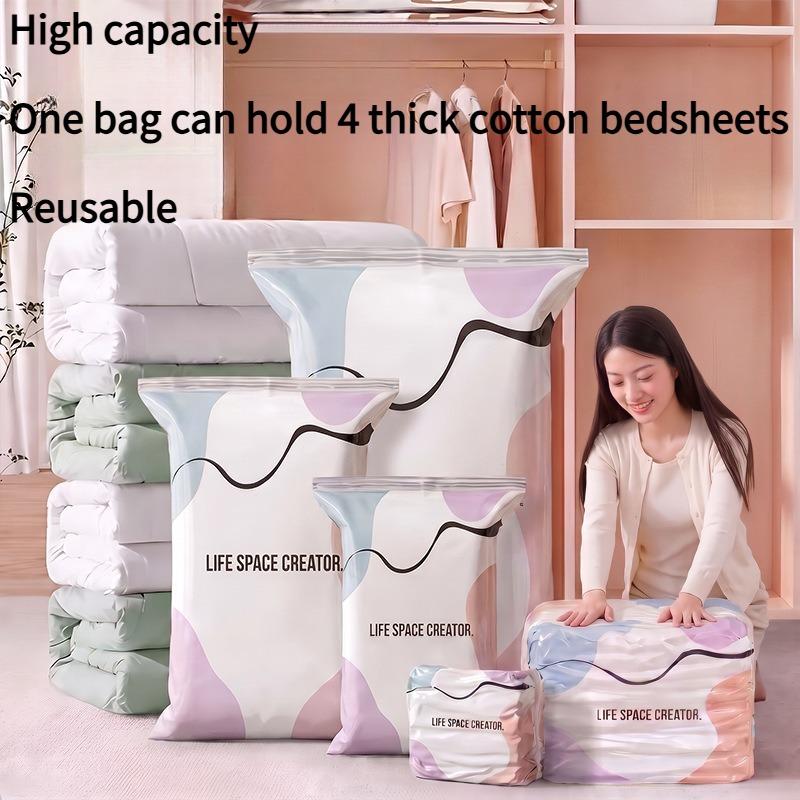 1PC Vacuum Compression Bag Free Air Extraction Storage Clothes Quilt Three-dimensional Thickened Large Capacity Luggage Press Sealed Storage Bag