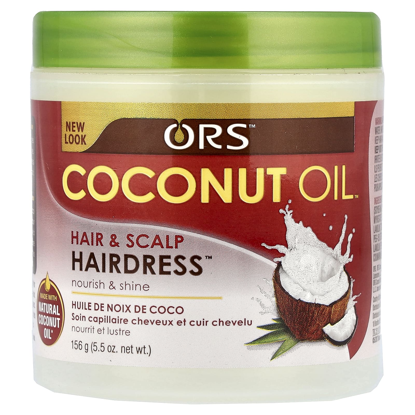 

ORS, Олія кокоса™ Засіб для волосся та шкіри голови Hair & Scalp Hairdress™, 156 г(5,5 унцій)