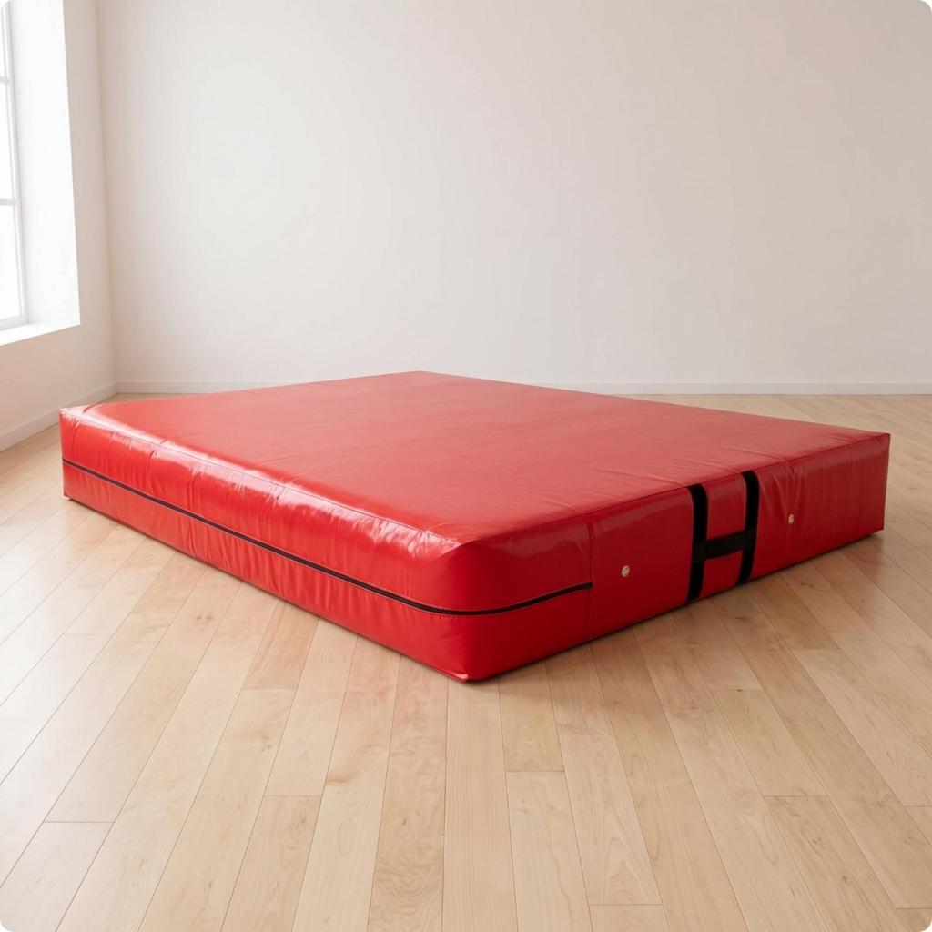 Folding Exercise Mat with Handles Portable Foldable Gymnastics Padded for