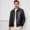 FIRS Men's First Layer Cowhide Leather Lapel Jacket