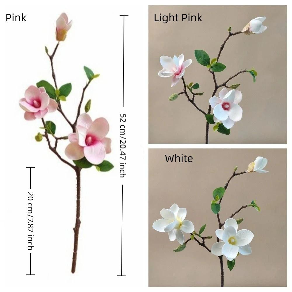 Realistische Haptik Künstliche Orchideenblüten Langer Ast Magnolienzweige Bürodekoration