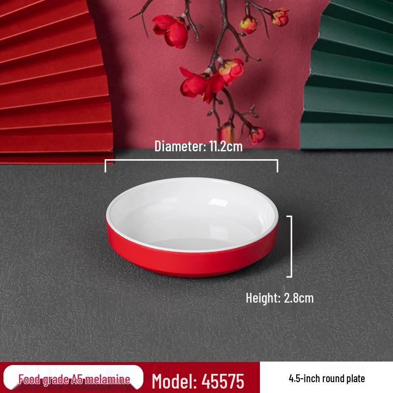 Красные и белые раки в скандинавском стиле - Меламиновая тарелка для холодных блюд - Ресторанная и клубная посуда.