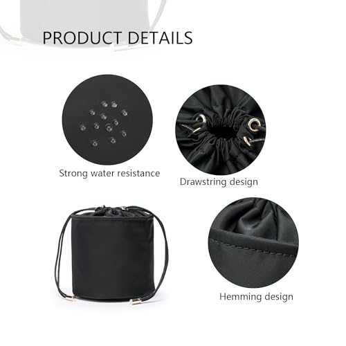 YONBEN Tall Purse Organizer Insert for Women's Canvas Round Handbag Organizer, Storage, Handbag Purse Organizer, Round Cosmetic Pouch Bag, Bucket, Mak