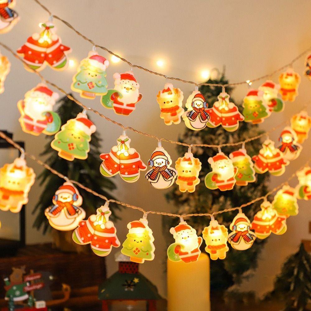 3 Meters Christmas Lights String Santa Claus Design Snowman Design Christmas LED Light LED Technology Gingerbread Man Design