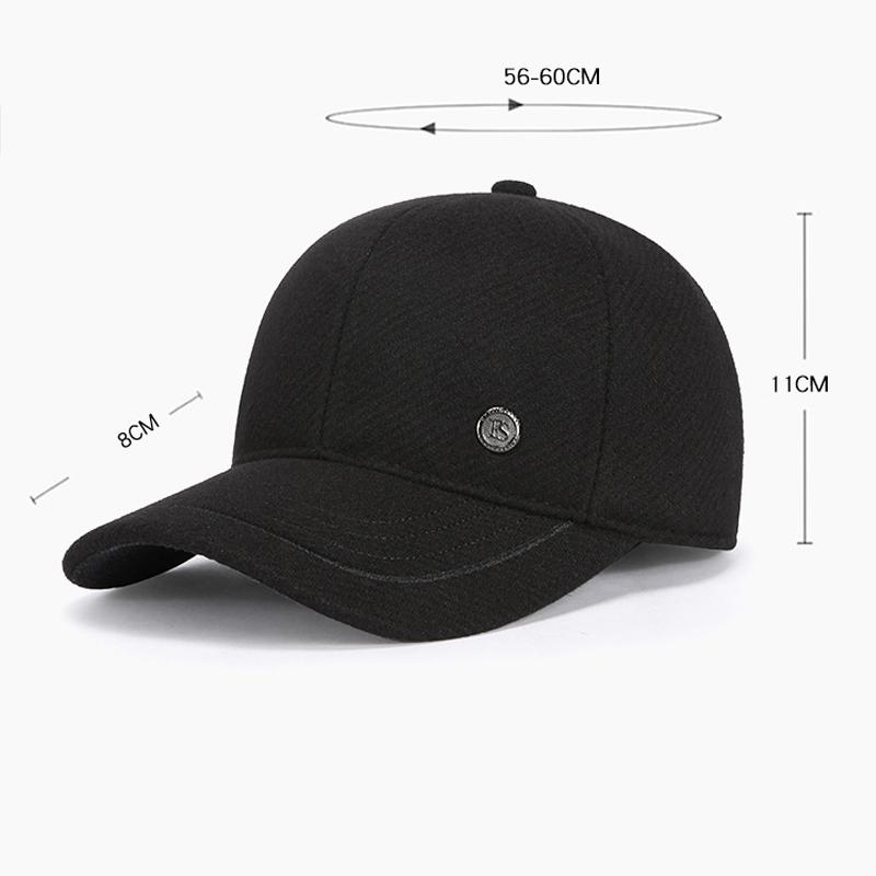 Middle-Aged and Elderly Autumn Winter Cap Outdoor Cycling Warm Cotton Cap Men Windproof Ear Protection Baseball Cap