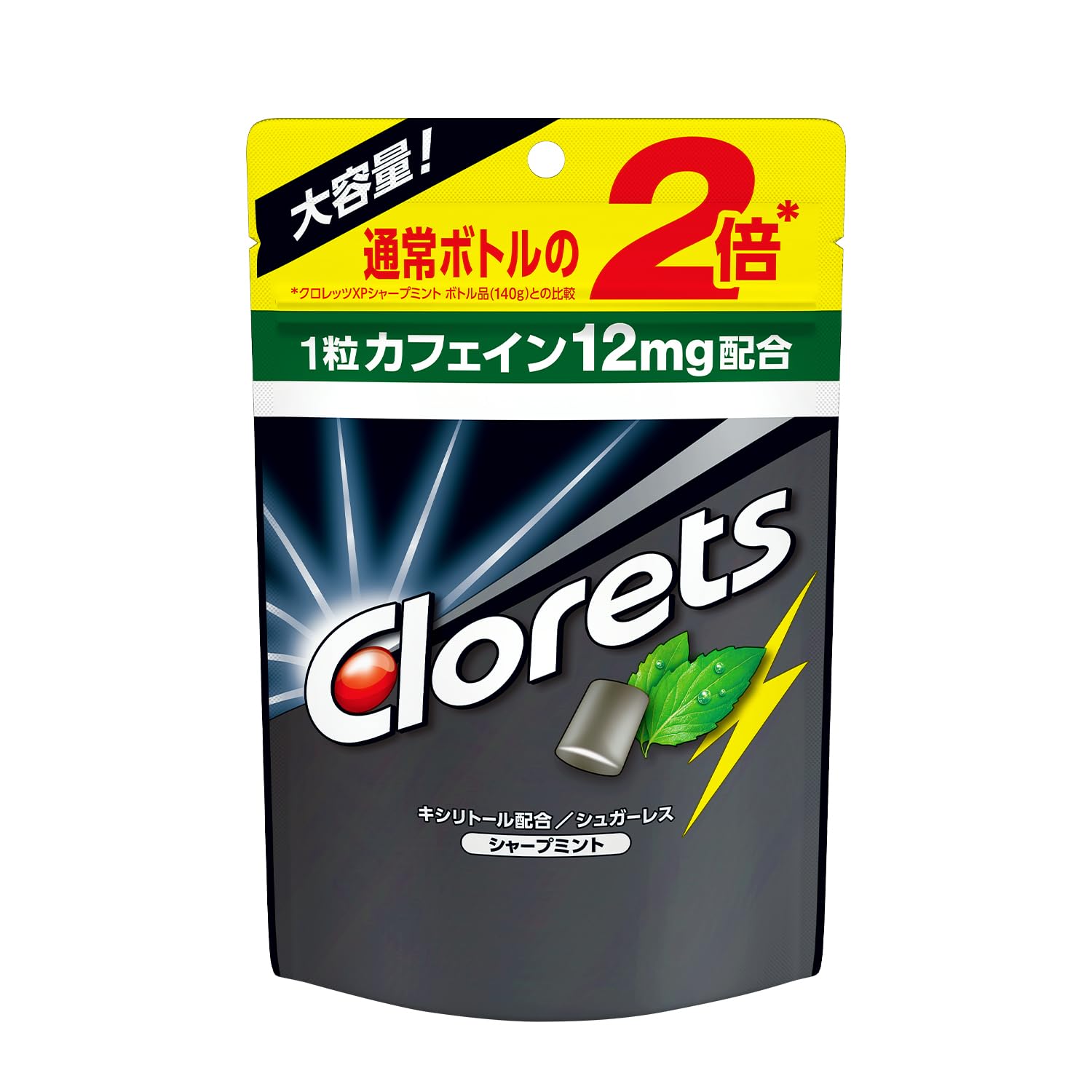 Clorets Острая мята Пакетик-стойка Жевательная резинка Большая емкость 280 г