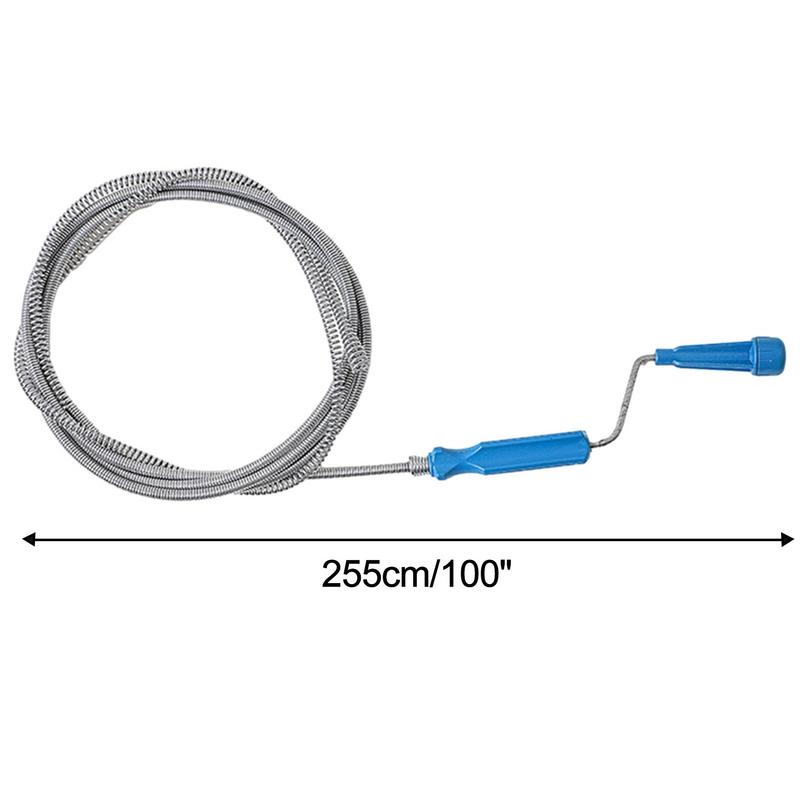 Hand Operated Sewer Cleaning Steel wire Plumbing Dredge Tools Drain Pipe Sink Hair Grime Remover Sink Toilet Cleaning Supplies