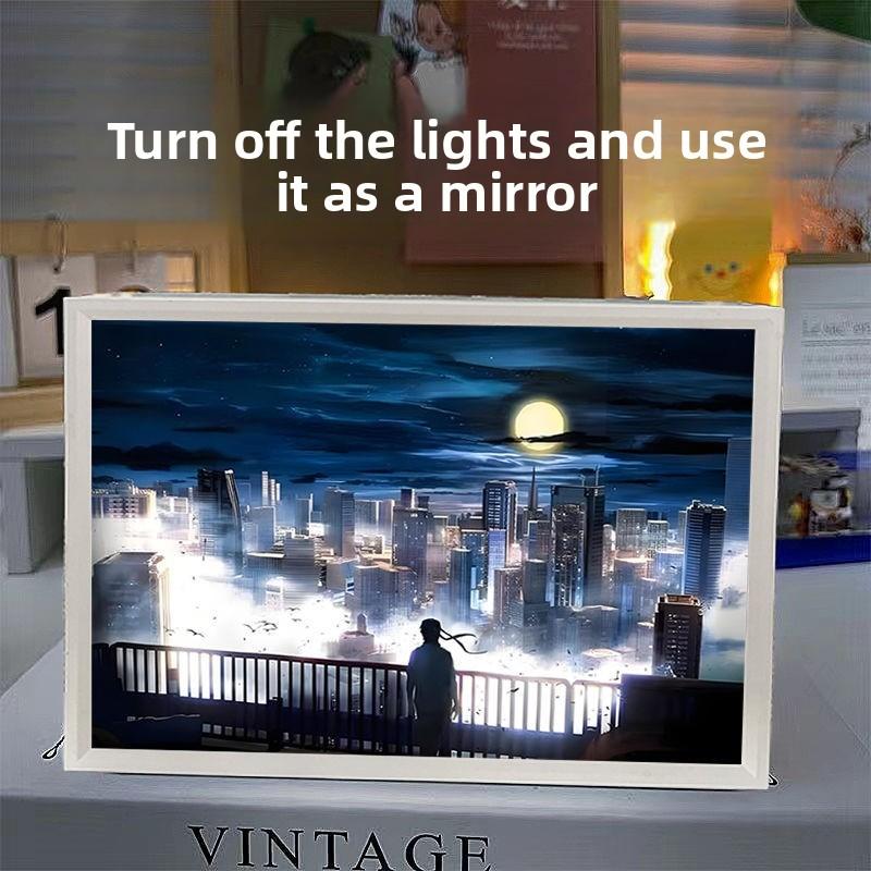 21cm/8.27in 3D Anime Motion Night Light Painting Beheading God Bedroom Night Lamp Peripherals Luminous Toy Display Decoration