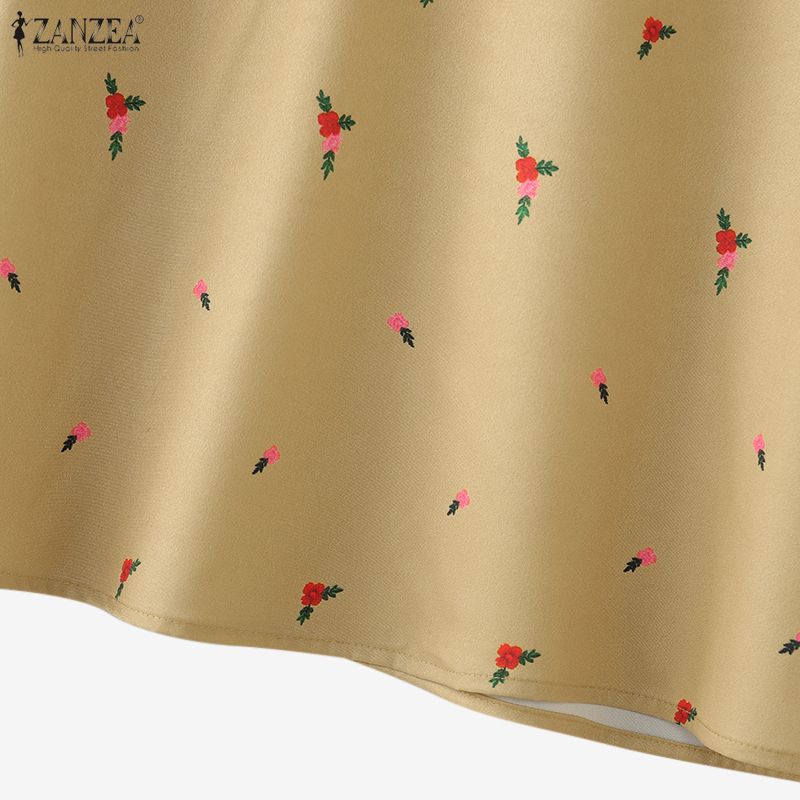 ZANZEA Lässige Bluse mit Rundhalsausschnitt und halblangen Ärmeln für Damen