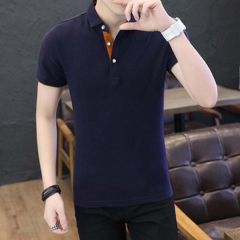 

Летняя мужская модная рубашка с воротником поло XXXXL