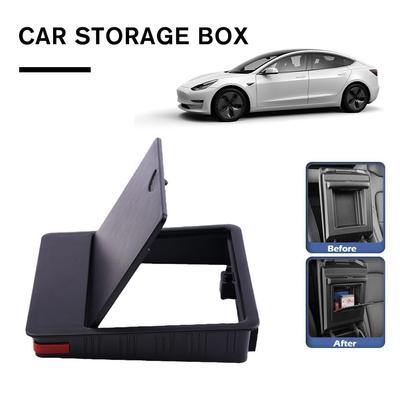 Caja Soporte Reposabrazos de Coche Organizador Consola Central Reposabrazos 3 Modelo Modelo Caja 2022 Para Tesla Almacenamiento V1W3