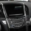 For Cadillac ATS 2013- Carbon Fiber Central Control Navigation Radio CD AC Panel Trim Cover Car Interior Accessories Sticker
