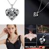 Skull Silver Geometric Pendant Necklace  Alloy Material Fashion Gift Decoration