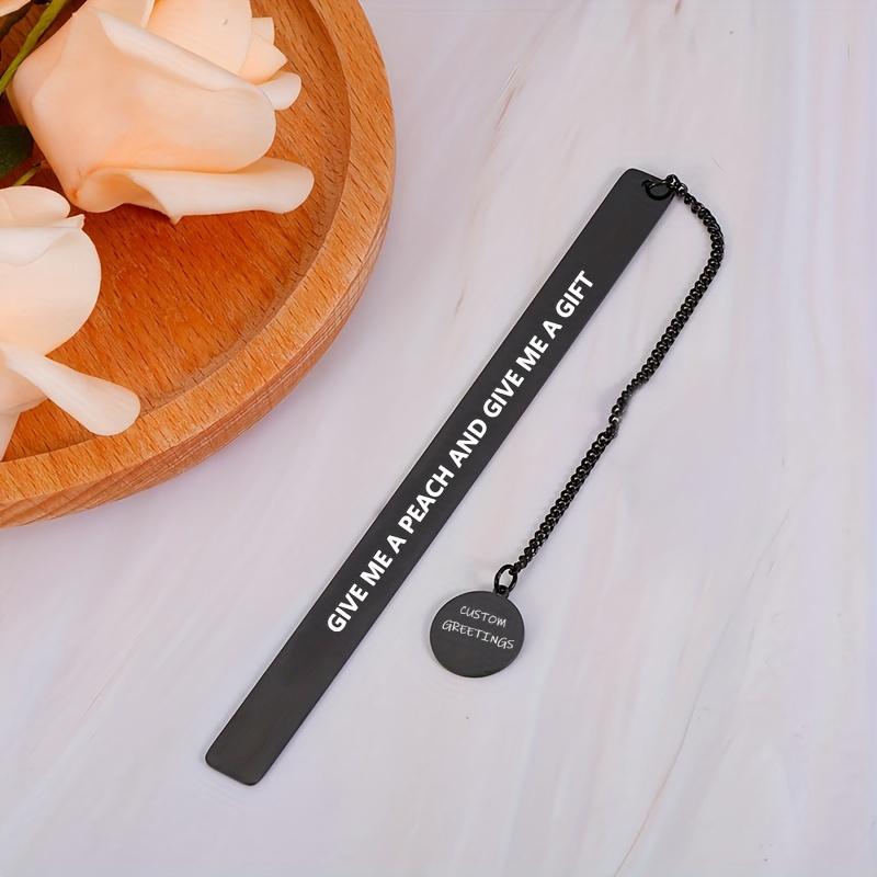 SQ Customized Stainless Steel Bookmark with a Bad Taste of Funny Bookmark, a Gift for a Teacher's Day with Engraved Words On a