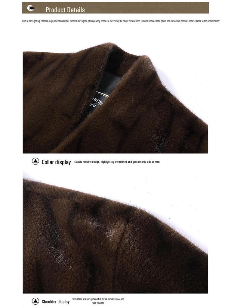 Golden Sable Velvet Men's Winter 2025 Loose Single-Breasted Wool Coat Jacket