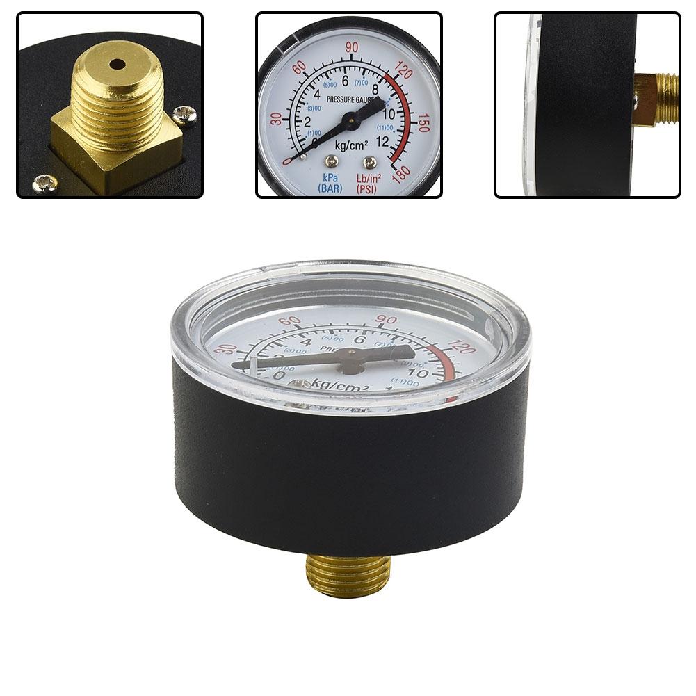Air Pressure Gauge 50mm 1/4 0-180 PSI 0-12 Bar Manometer For Air Compressor
