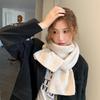 In Stock, Blended Scarf for Winter Women, Korean Style Fashion Versatile Solid Color Knit Warm Neck Warmer