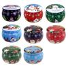 Holiday Candle Tins with Lids for Making Candle Empty Christmas Candle Jars