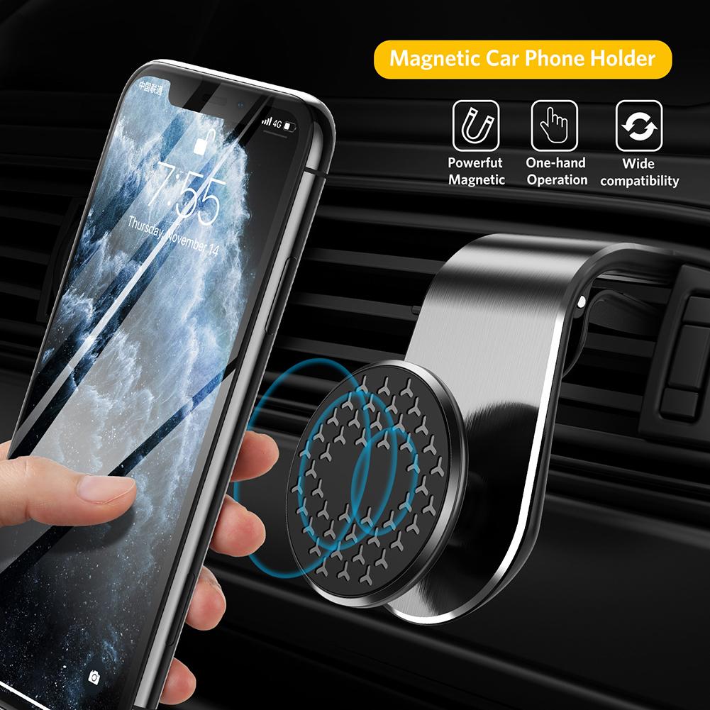 Mini Magnetic Car Phone Holder Air Vent Clip Phone Stand for Smartphones In Car Strong Magnetic Adsorption Mobile Stand