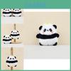 Charming Panda Plush Keychain Cute Short Plush Panda Doll Adorable Bag Accessory
