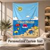 Mr. Men & Little Miss Tapestry, Personalized Custom Text, Wall Hanging Tapestry For Living Room Home Wall Decor