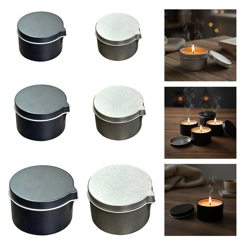With Lid Tinplate Candle Tin With Spout Metal Tin Bulk Empty Storage Can Candle Making