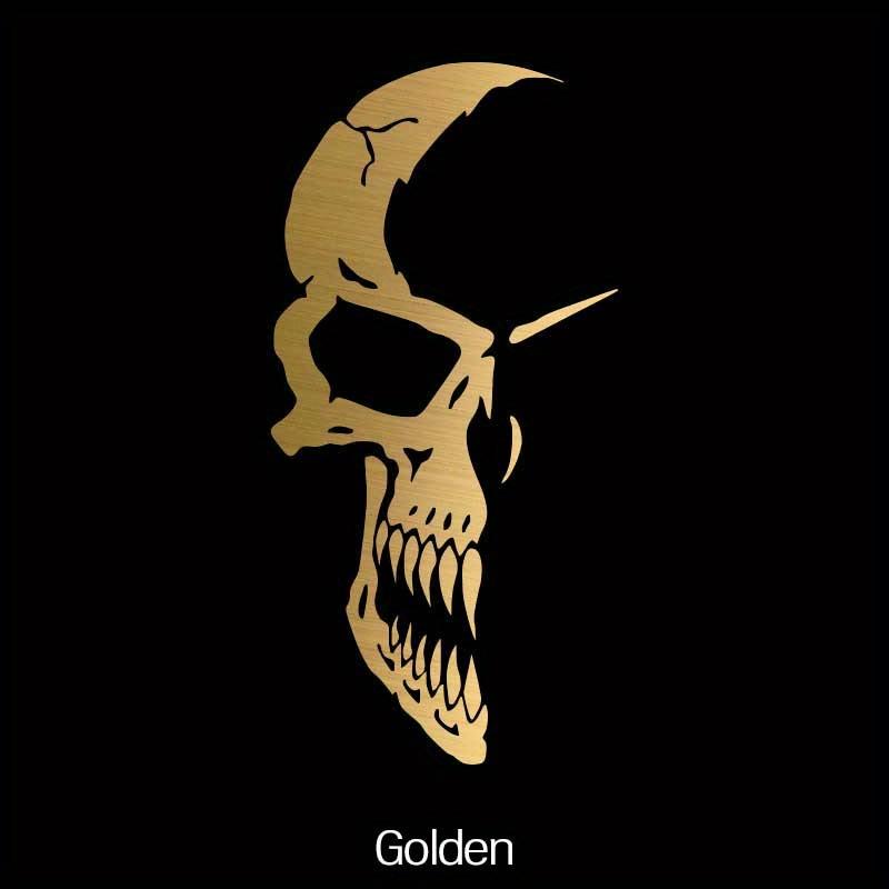 Половина лица Череп Искусство Наклейки на автомобиль Авто Бампер Заднее лобовое стекло Авто Стайлинг Виниловые наклейки для автомобиля Мотоцикл Наклейки на окна 6.5X13CM