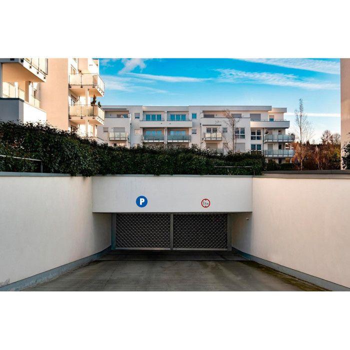 Panneau De Signalétique - EXACOMPTA - Parking Privé - 30cm Diamètre - PVC - Bleu/blanc