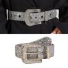 Locomotive Waist Belt Shinning Rhinestone Belts for Woman Men Luxurious Full Diamond Studded Waist Strap for Jeans Dress