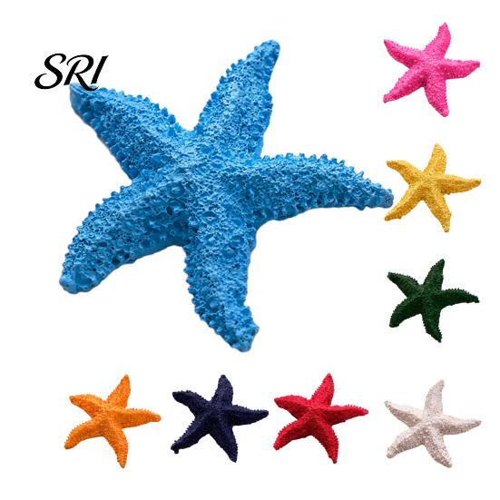 Party Decoration Supplies Starfish Figurine Resin Aquarium Realistic Artificial Waterproof Ornaments Ornament for Fish Tank Home Nautical Decor
