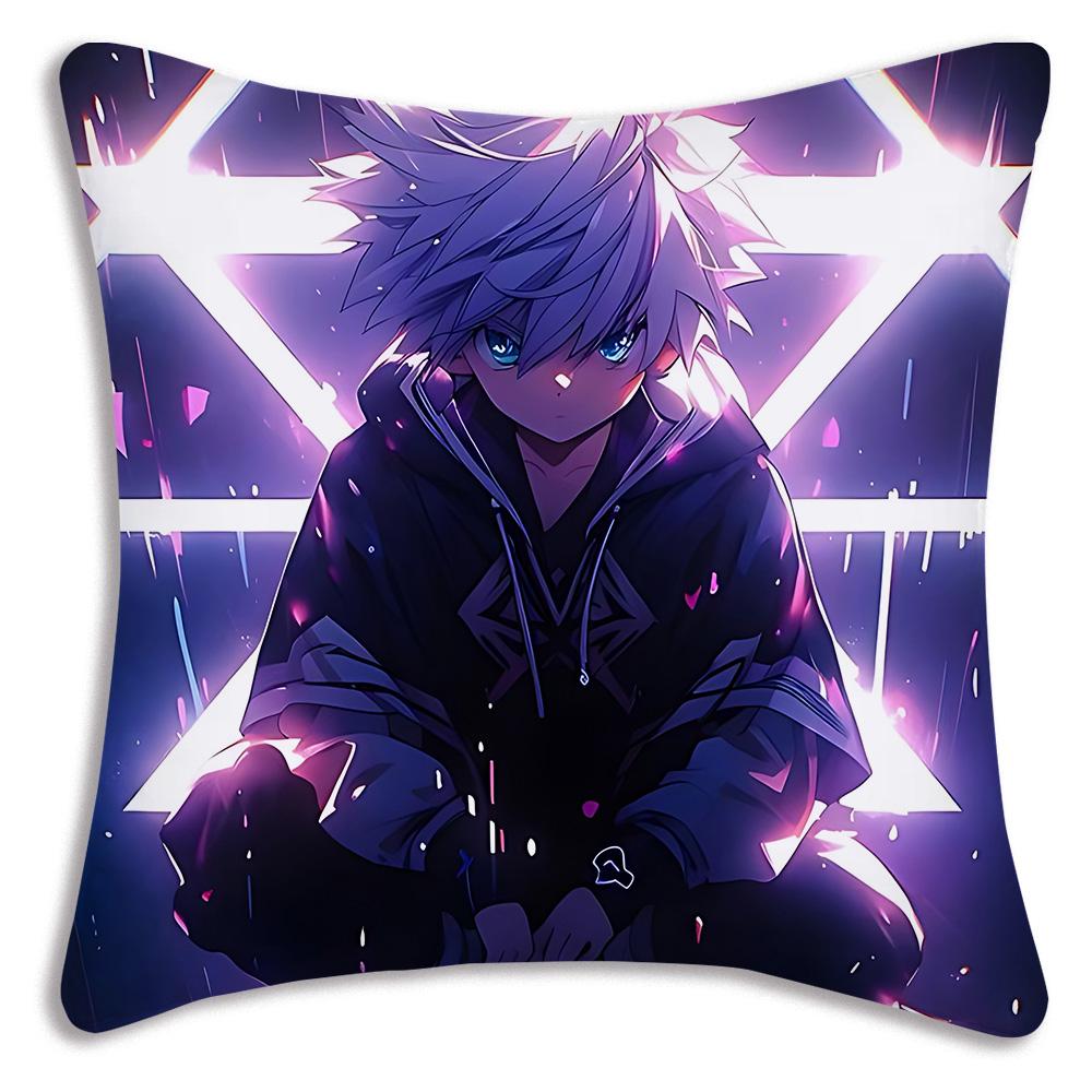 Anime For H-Hunters x Hunters Pillow Covers Cartoon Sofa Decorative Home Double-sided Printing Short Plush Cute Cushion Cover