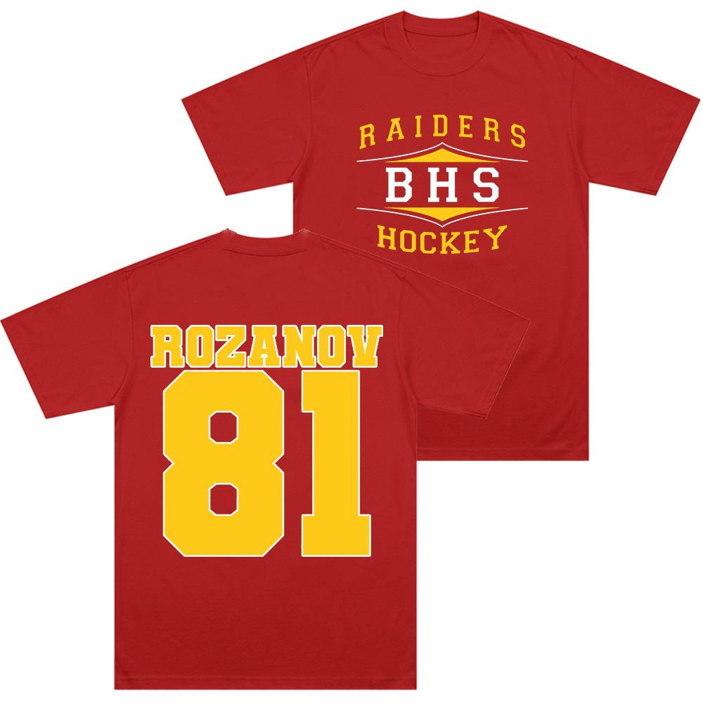 Llya Rozanov RAIDERS BHS HOCKEY T Shirts Heated Rivalry ROZANOY 81 Clothing New Trendy Breathable Tracksuit Cotton Tees Unisex
